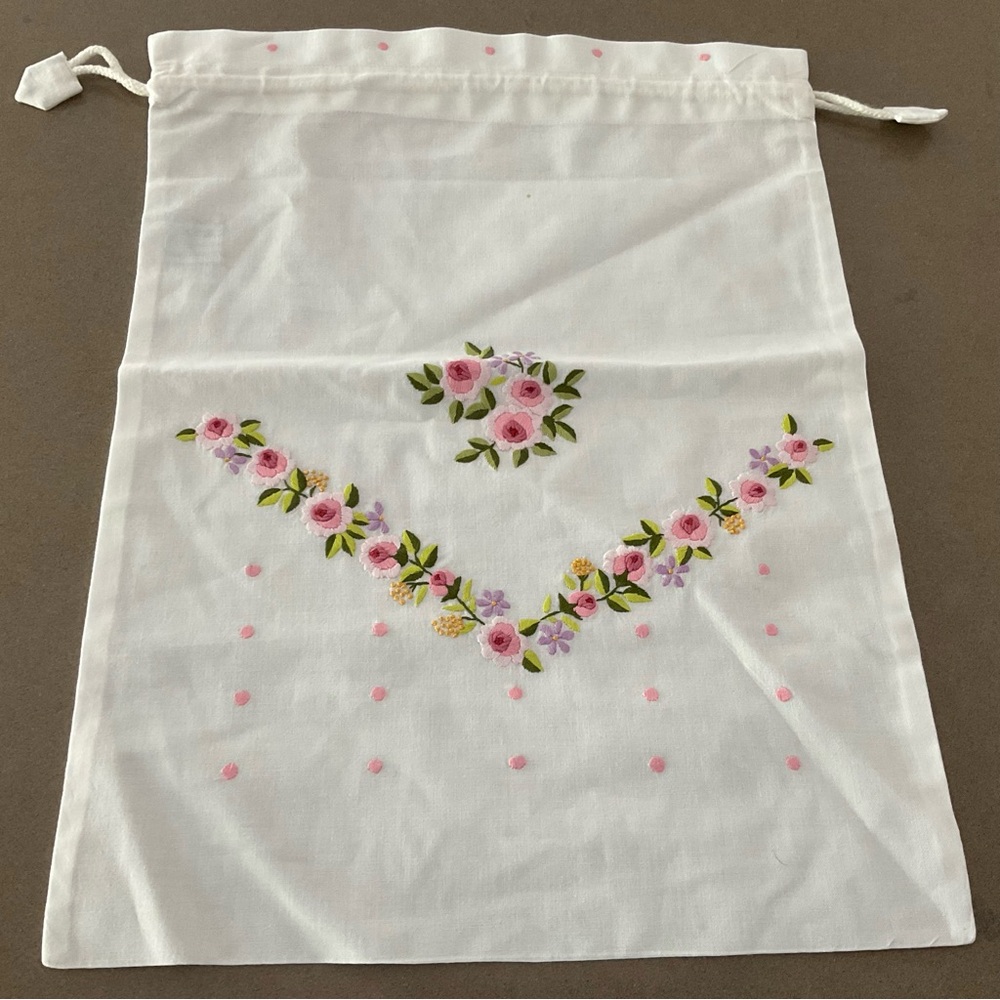 Boudoir Pillowcase Hand Embroidered